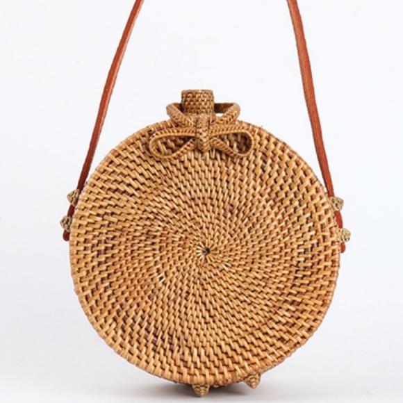 Atelier Sona Handbags - LAST ONE! Circle Rattan Crossbody Bag